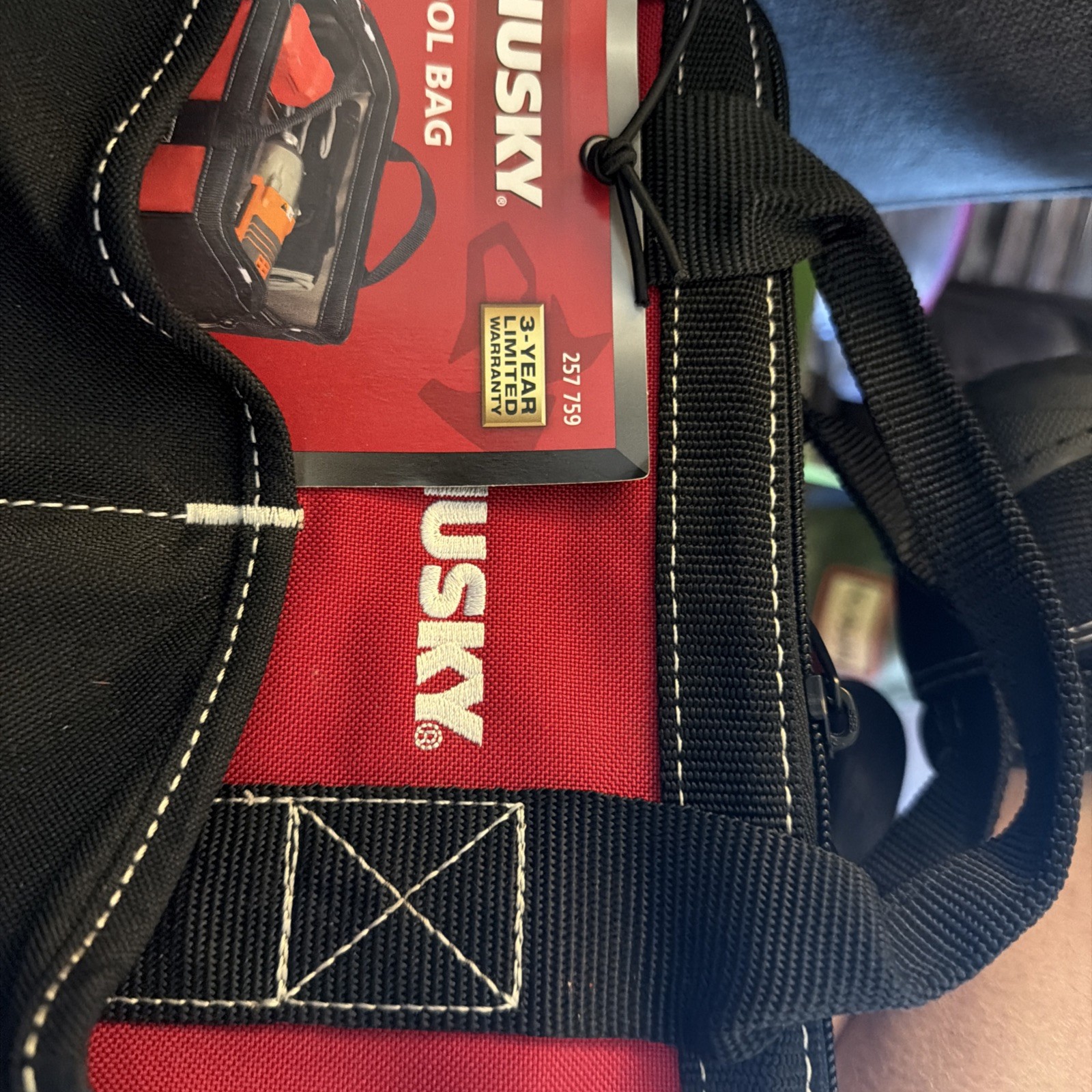 Husky 12 in. Heavy Duty 4 Pocket Zipper Zippered Storage Utility Tool Bag
