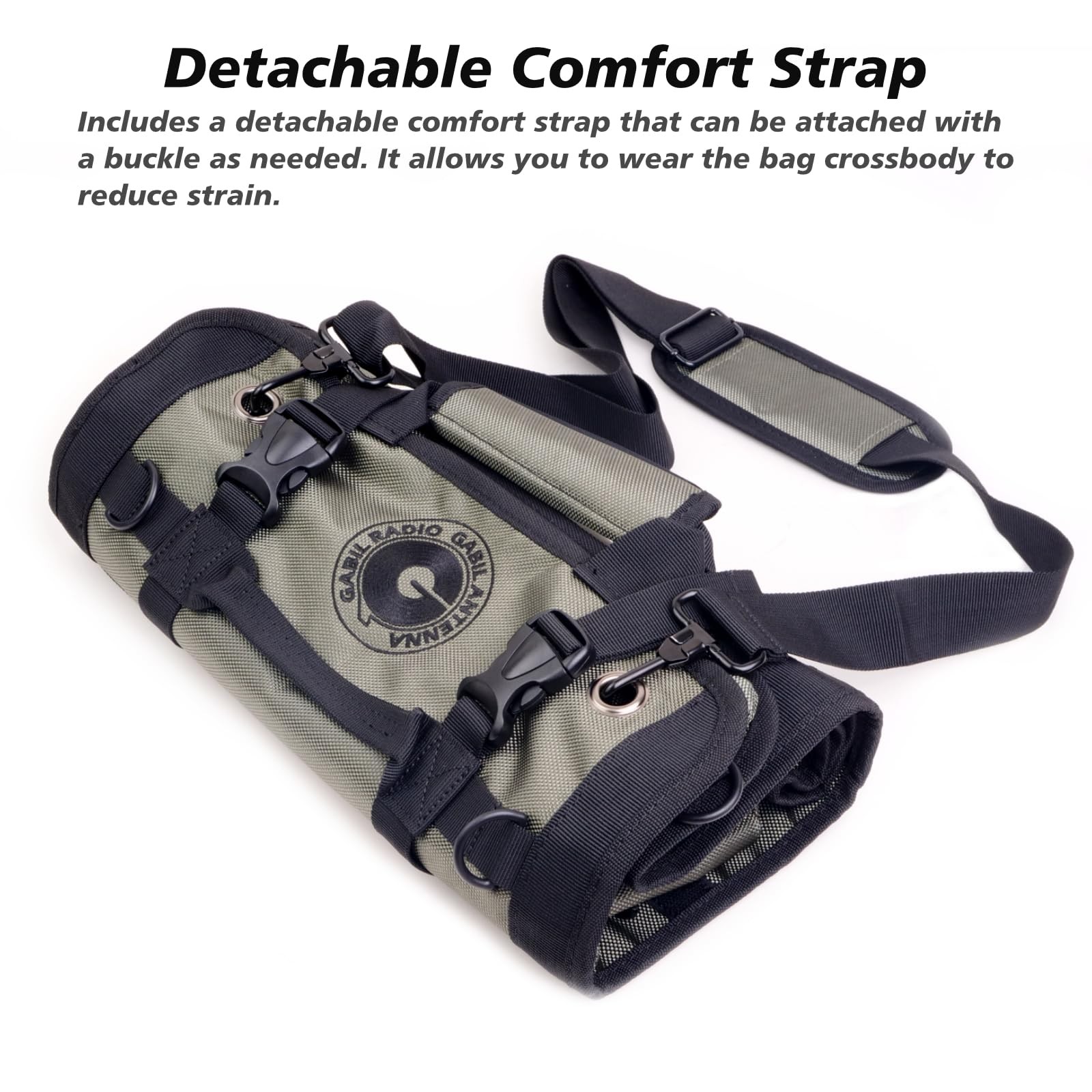 Gabil Antenna Roll Bag For Ham Radio Gr-Arb01 Army Green 1680D Water-Resistant