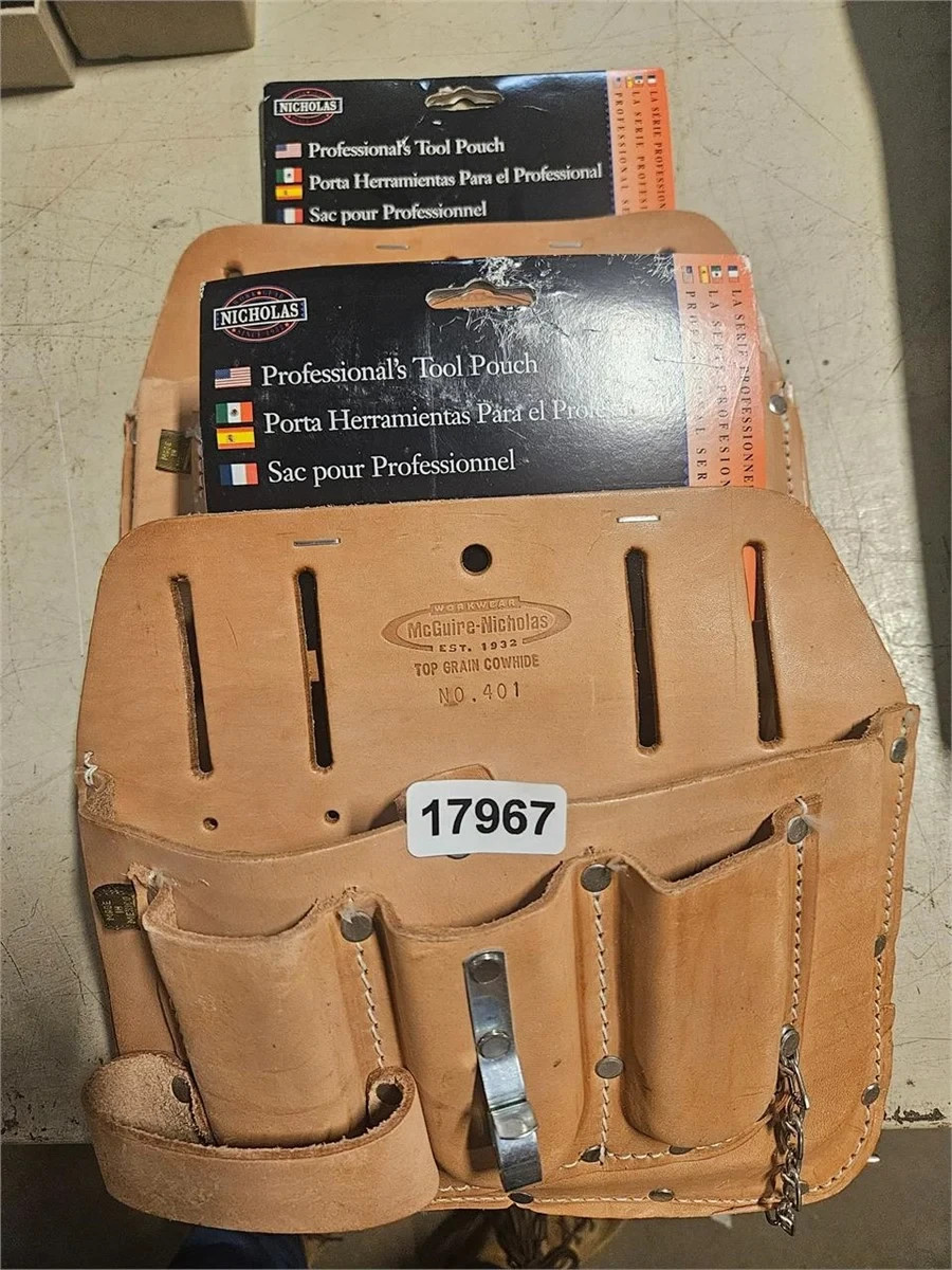 Nicholas No. 401 Top Grain Cowhide Leather Maintenance Tool Pouch, Construction