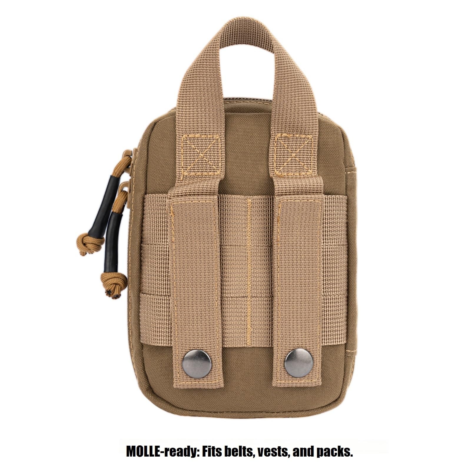 Dotacty Mini Pocket Organizer for Men EDC Gear 6″ x 4″ x 1.5″, Coyote Brown