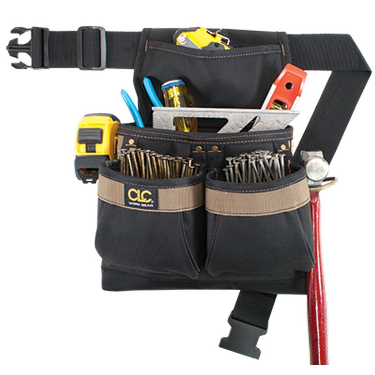 CLC Custom Leathercraft PK1836 Nail & Tool Bag with Poly Belt – 5 Pockets