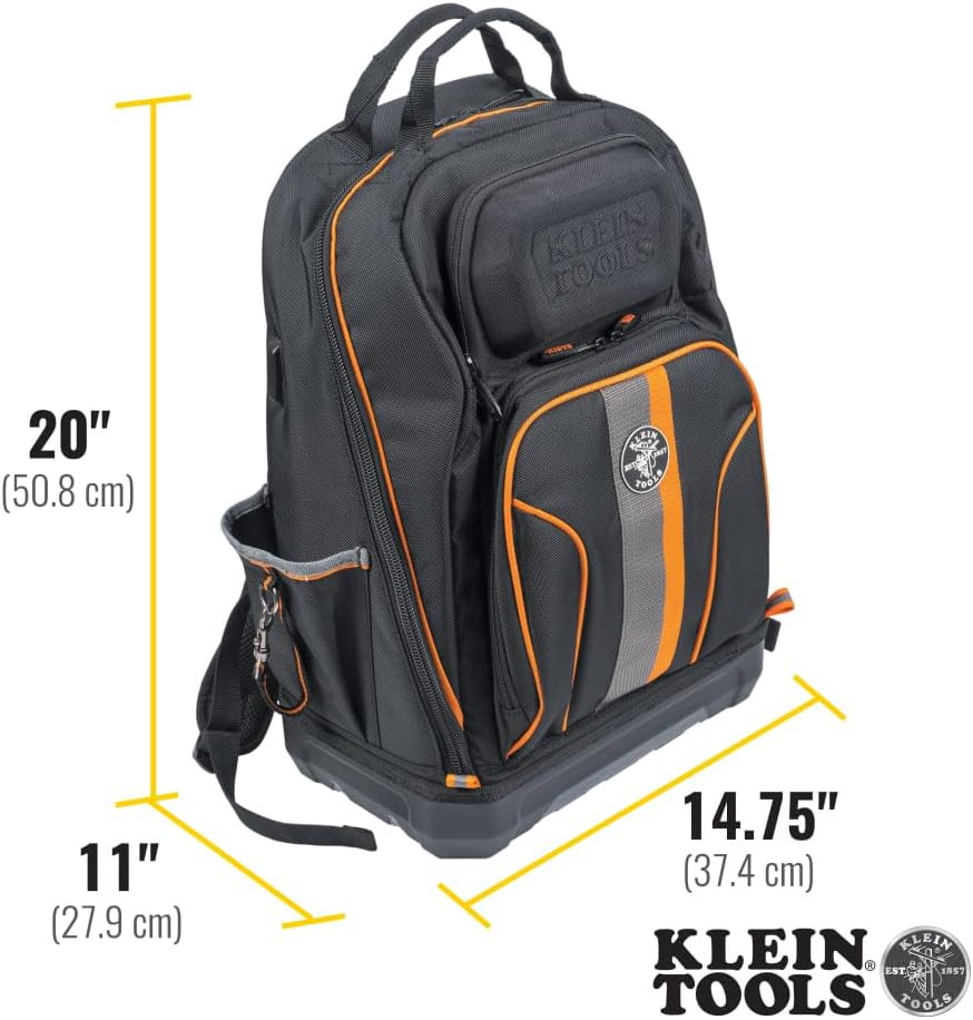 Klein Tools 62800BP Backpack Tool Bag, Tradesman Pro Extra-Large 40-Pocket Elect