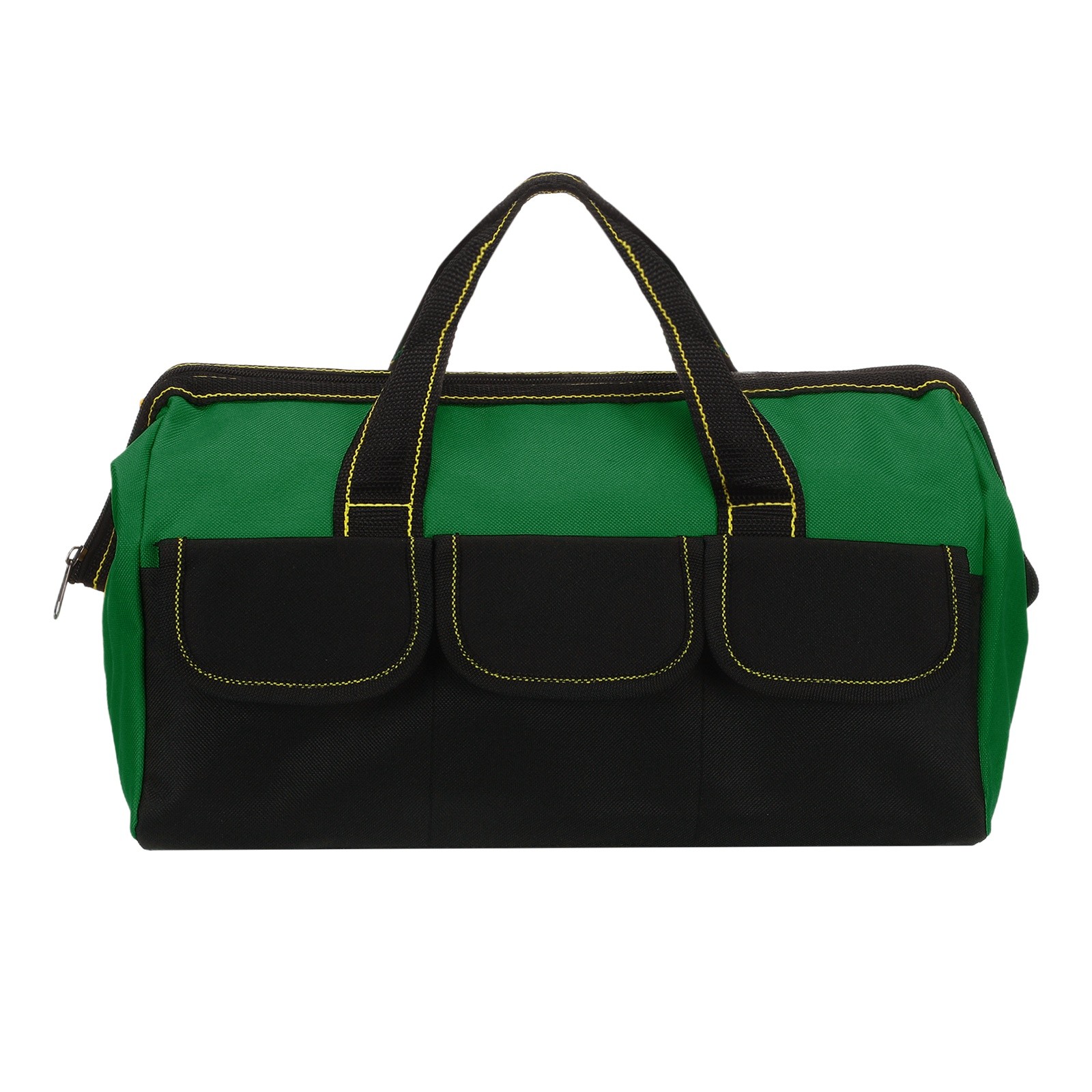 Wide Mouth Tool Bag 14.2 Inch Oxford Cloth Tote Bag, Army Green