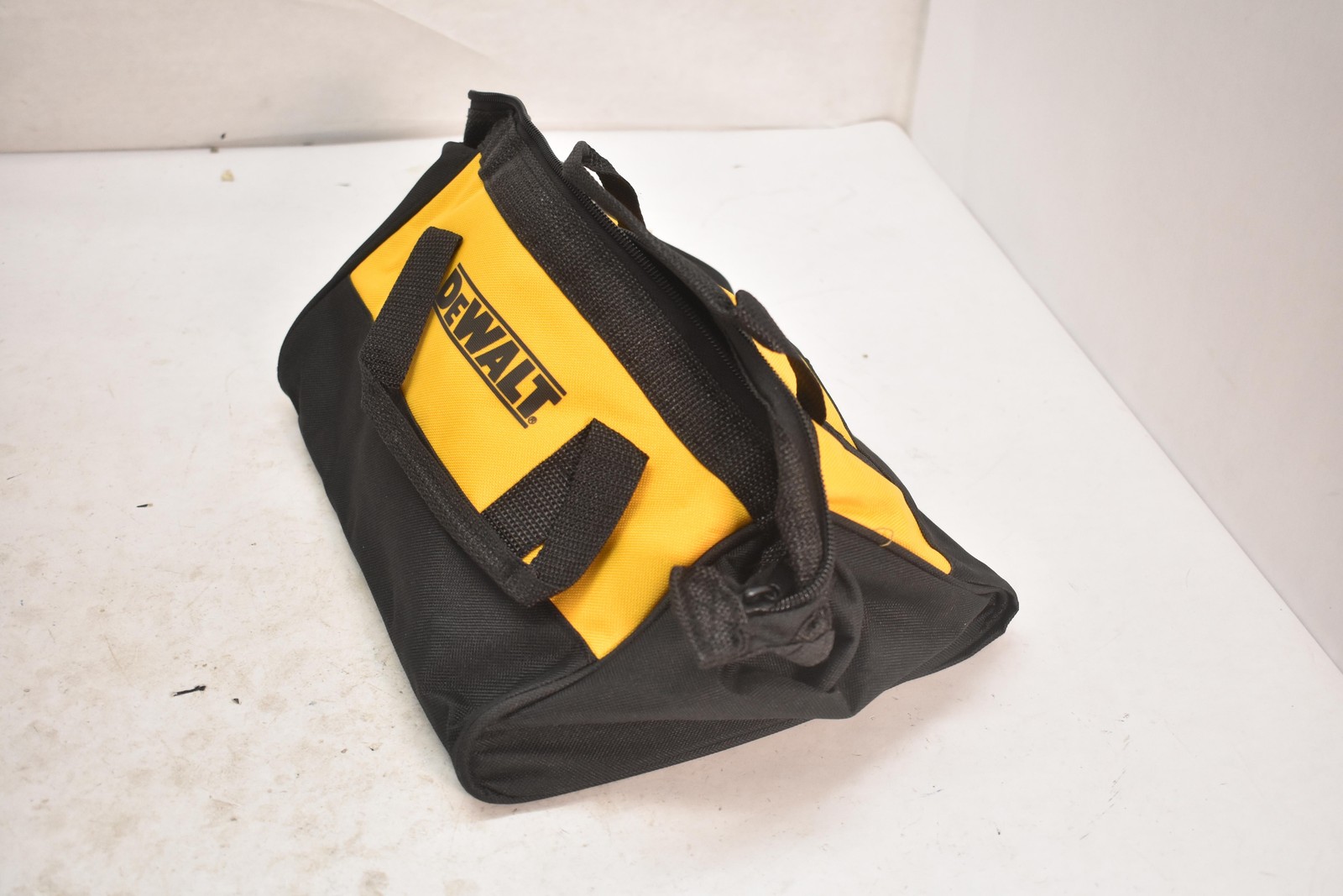 DEWALT Tool Bag Tote Small Yellow Black Fabric Soft Sided Zippered Carry Case