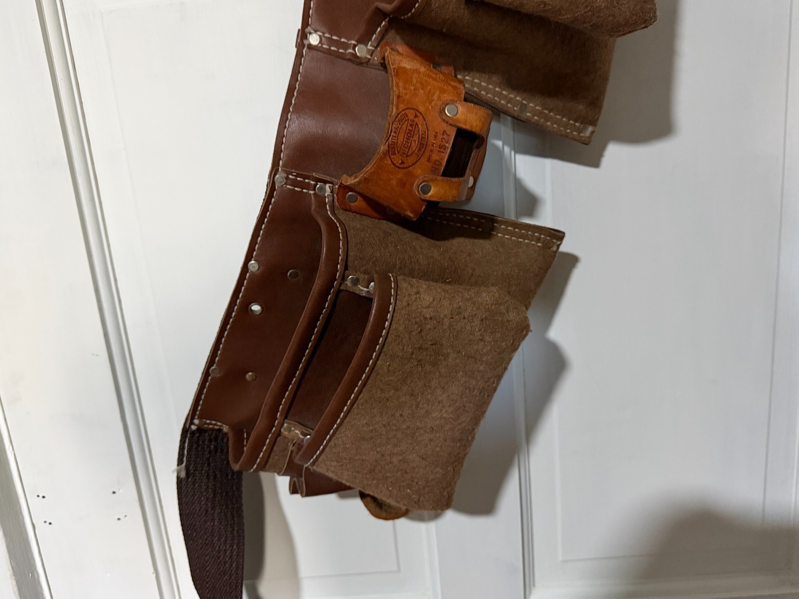Nicholas Leather Tool Belt USA Made Heavy Duty Carpenter Pouch No 1527