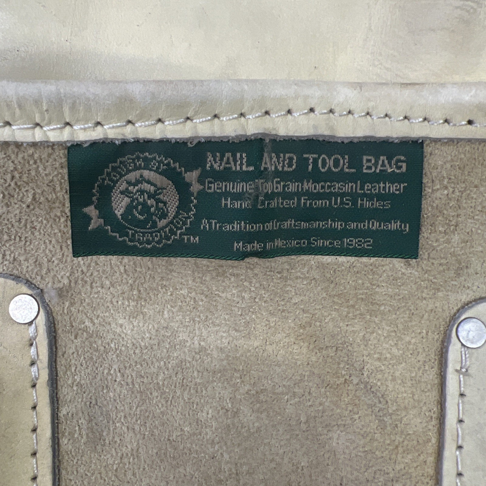 Rooster Tough By Tradition R-483 Nail And Tool Bag w/ Belt Genuine Suede Leather