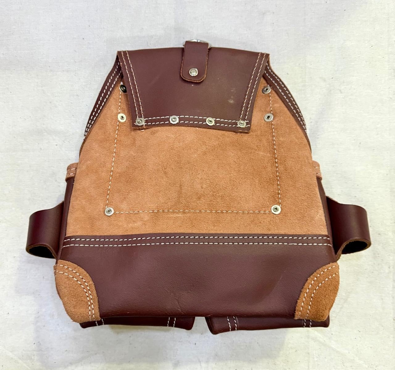 20121 Heavy Duty Leather Polyester Tool Bag Cherry Construction Handyman