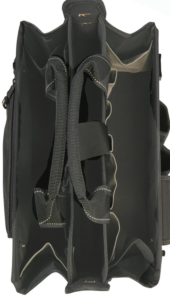 Heavy Duty Portable Tool Bag with 16 Pockets and Plastic Parts Tray 13×9