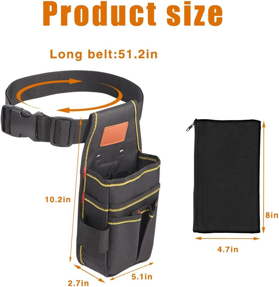 Small Tool Pouch, Small Tool Bag, Tool Pouch with Belt, Industrial Grade
