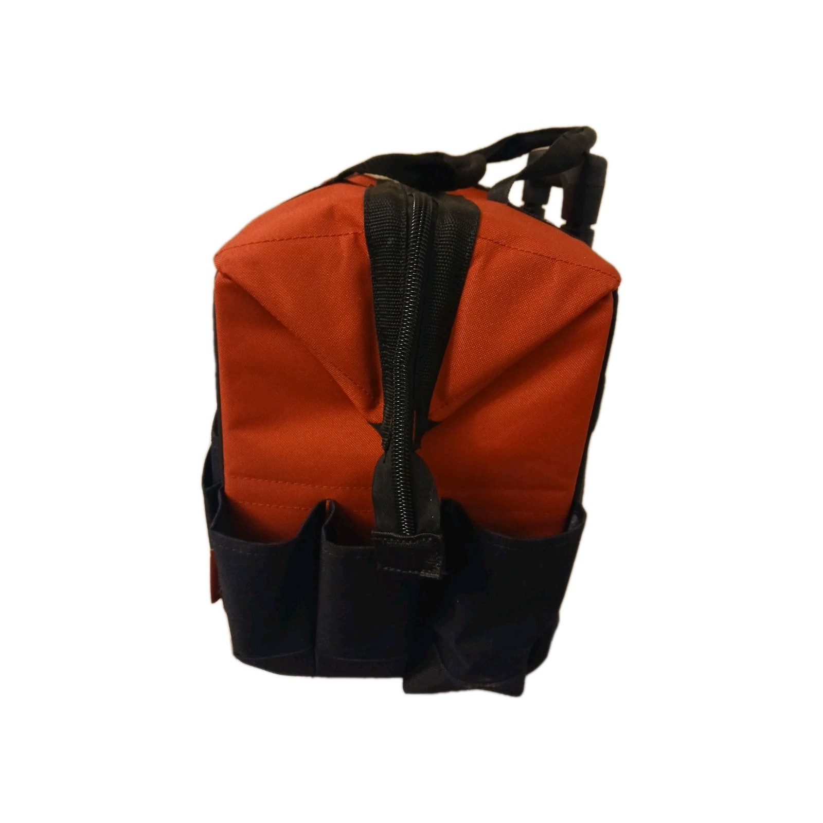 Husky 18in Rolling Tool Bag 18 Pocket Heavy-Duty Telescoping Handle Wheels Red