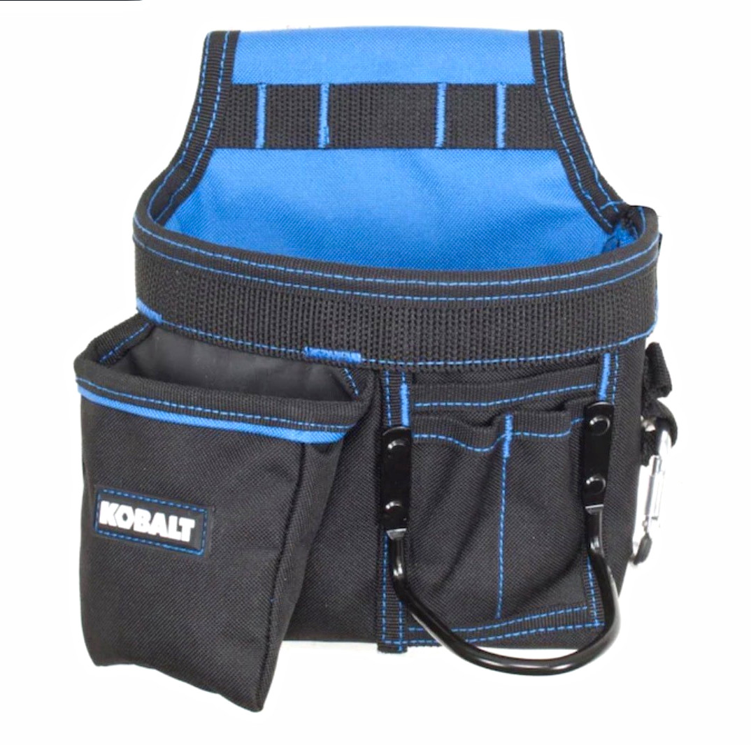 Kobalt Tool Pouch Black/Blue Fabric with Tool Loops, 1 Item