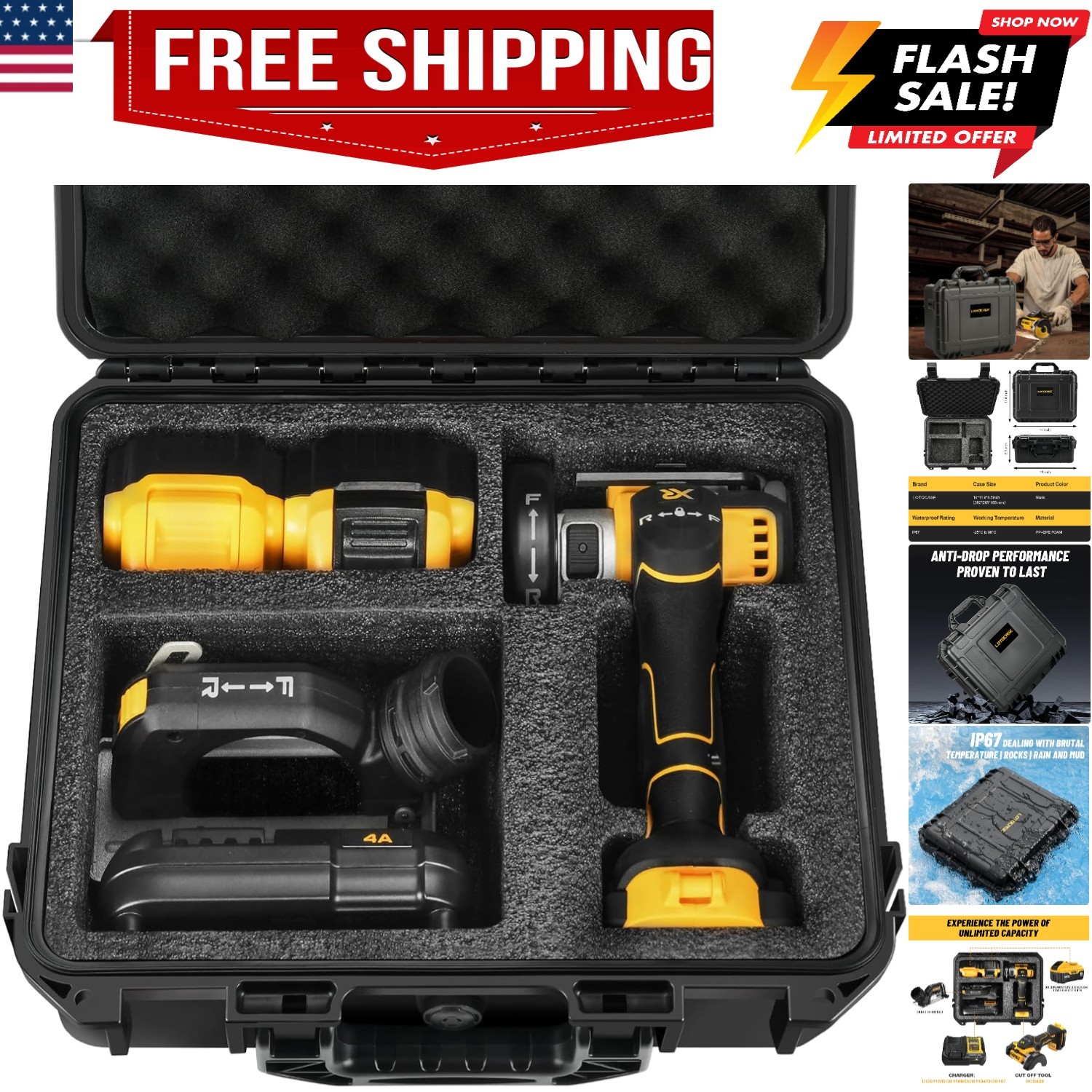 Hard Case for Dewalt Cut Off Tool – Tool Bag for Dewalt 20V MAX XR Brushless …