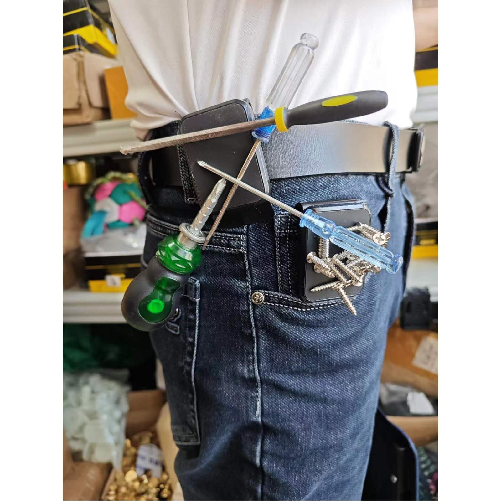 Magnetic Belt Clip Tool Holder for Belt, Strong Tool Belt Magnet, Clip On Mag…