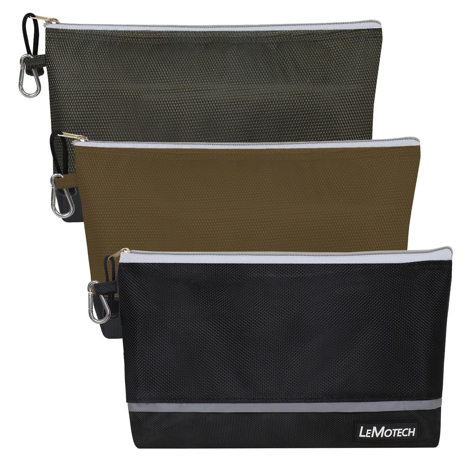 Tool Pouch, Stand-Up Small Tool Bag with Zipper, Water Resistant Utility Tool…