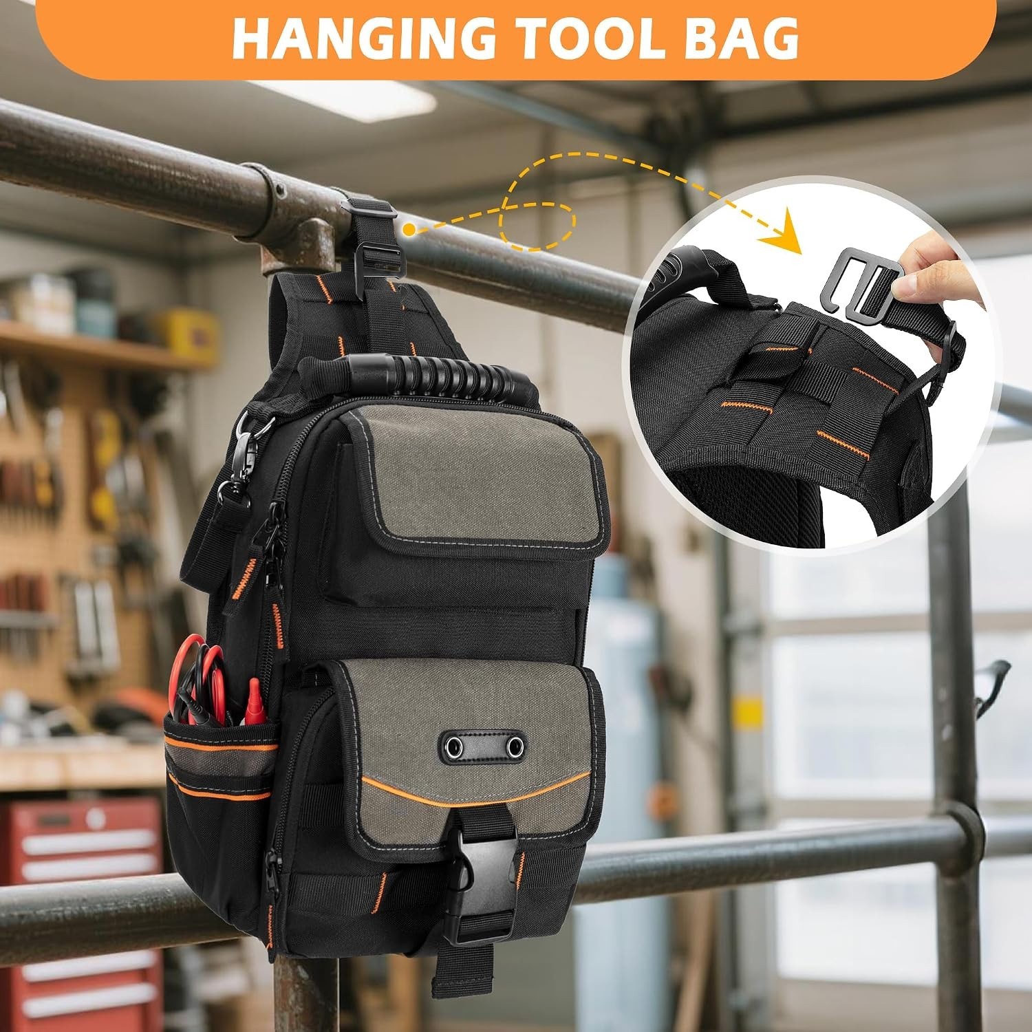 Electrician Tool Pouch Bag, Zippered HVAC Tool Organizer | Heavy-Duty Canvas …