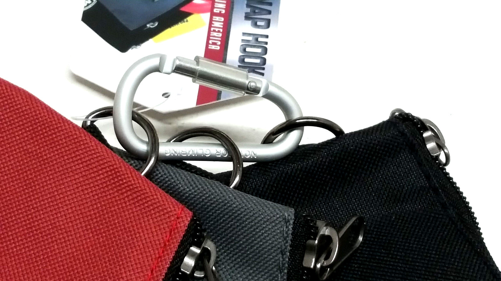 Mcguire-Nicholas 3 Bags with Snap Hook 1002 Red, Black, and Grey