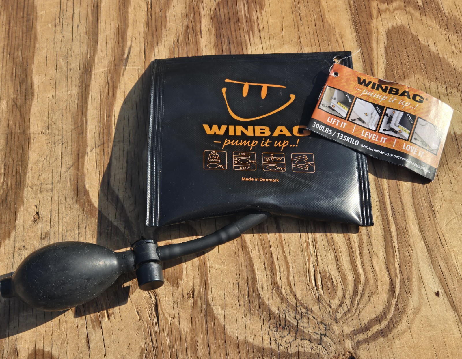 NEW WINBAG Air Wedge & Leveling Tool Lift Adjust Separate Protect 300lb 6″ x 6″