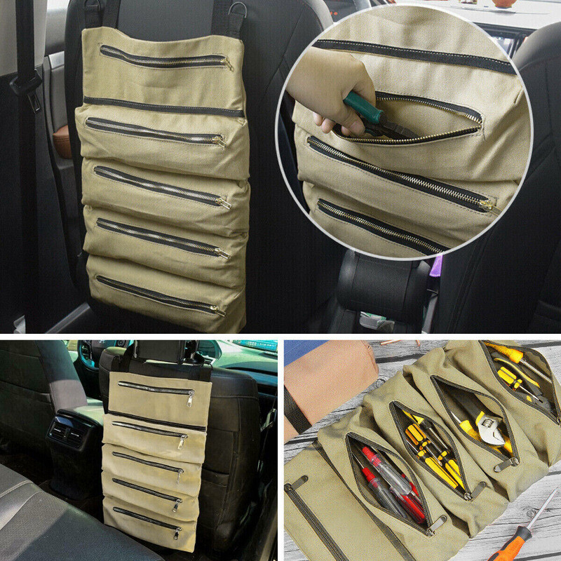 Roll Tool Roll Multi-Purpose Tool Roll Up Bag Wrench Roll Pouch Hanging Carrier