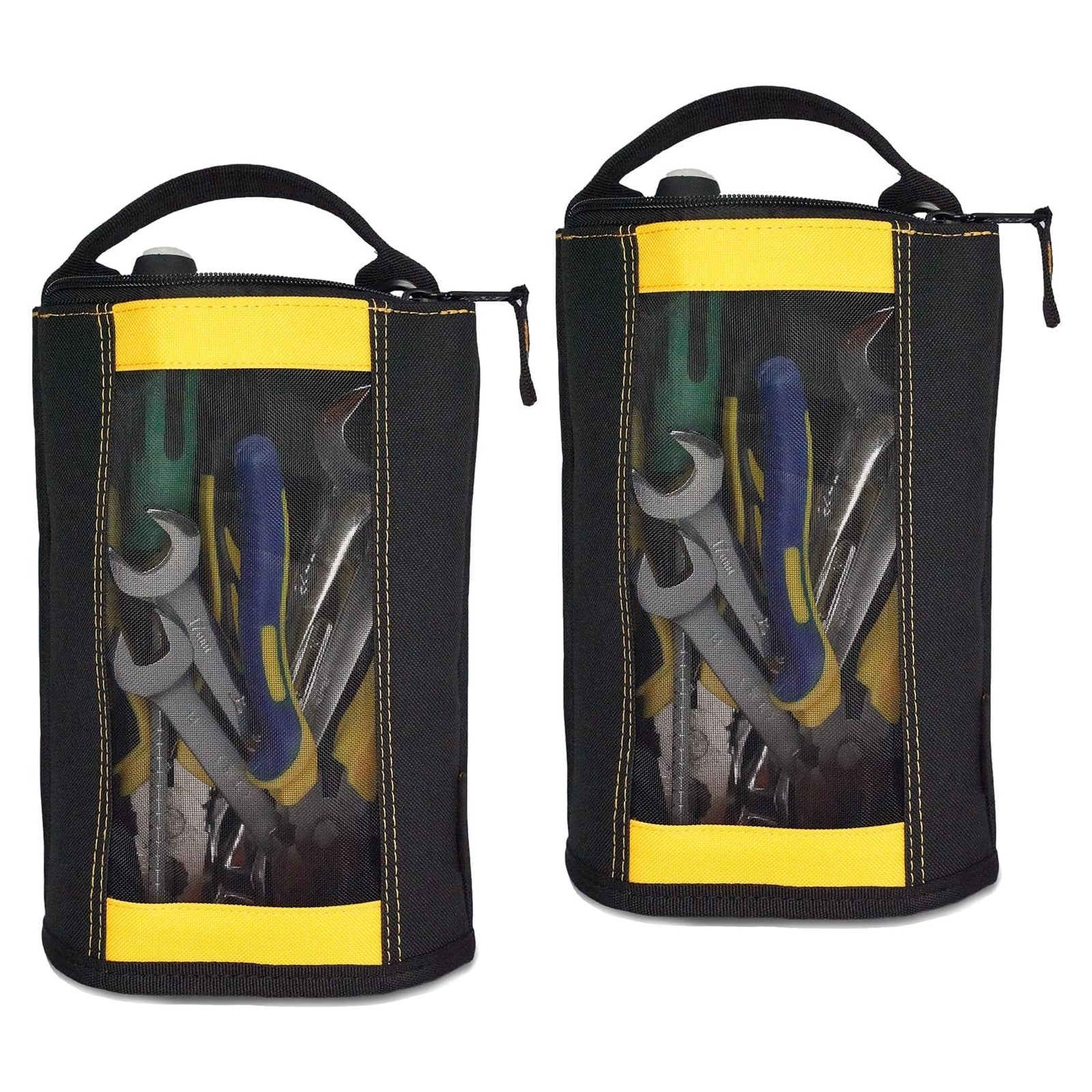 MELOTOUGH Canvas Zipper Tool Pouch Bag -Fastener 2 Pack, Yellow color