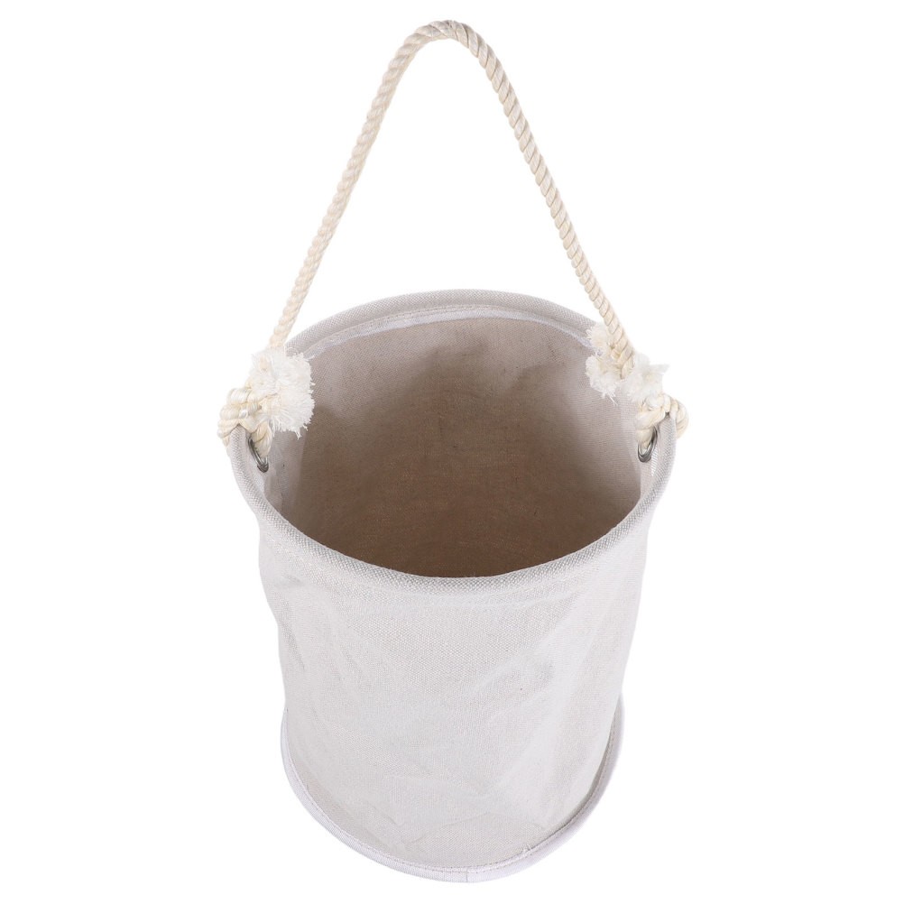 White Canvas Utility Tool Bucket Bag for Scaffold Hoist and Work At Height Tasks