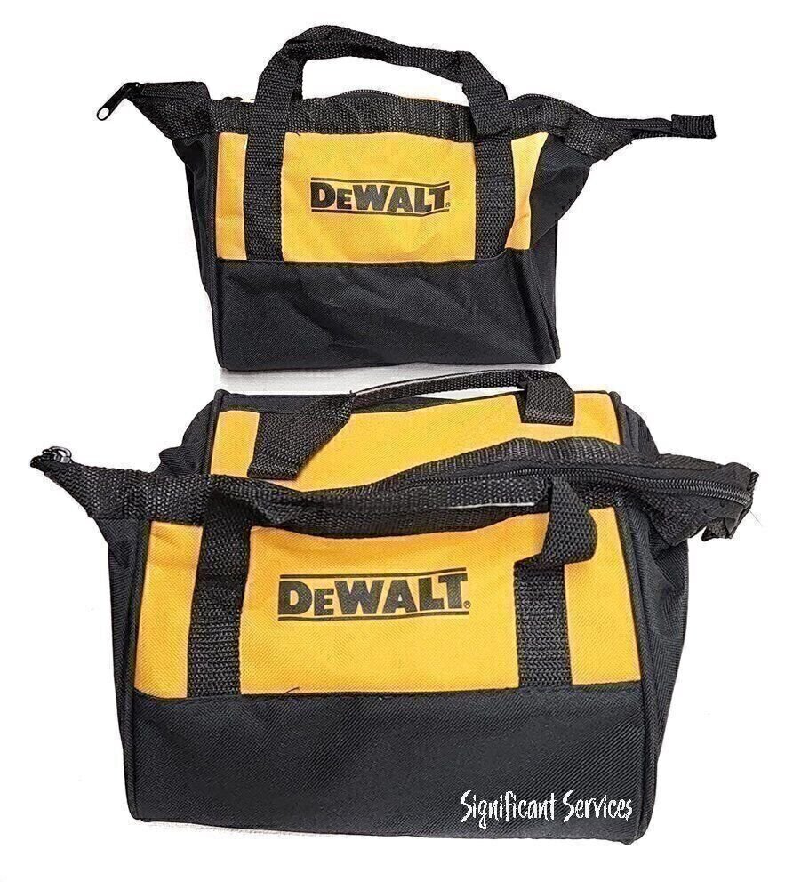 DeWALT Heavy Duty Ballistic Nylon Small Zipper 9″ Tool Carry Bag Pouch 2-pack