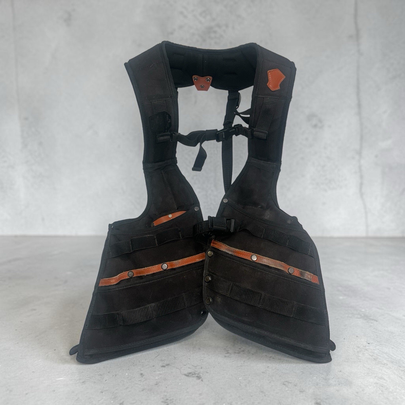 WELKINLAND Adjustable Tool belt Vest for men with Attached Suspenders