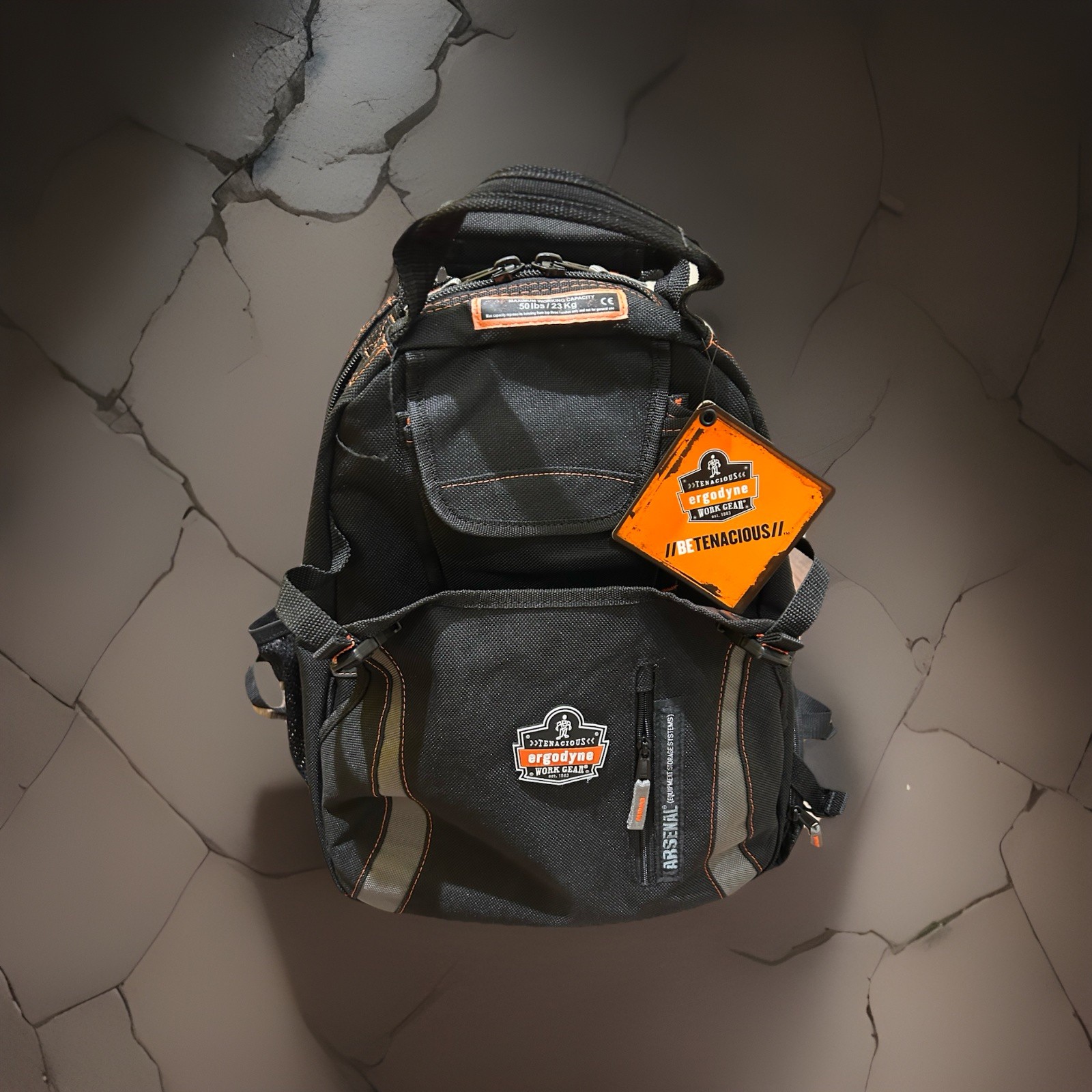 Ergodyne 5843 Dual Compartment Tool Backpack 1200D Black