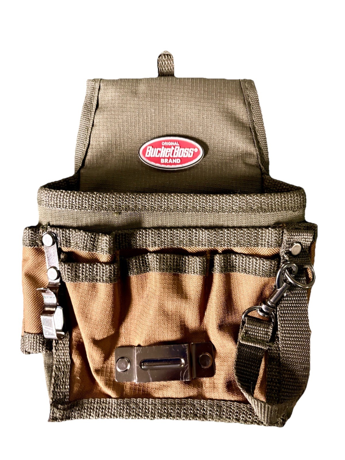 Bucket Boss 54140 RipStop Poly Tool Pouch with FlapFit: 9 Pockets & 8 Tool Loops