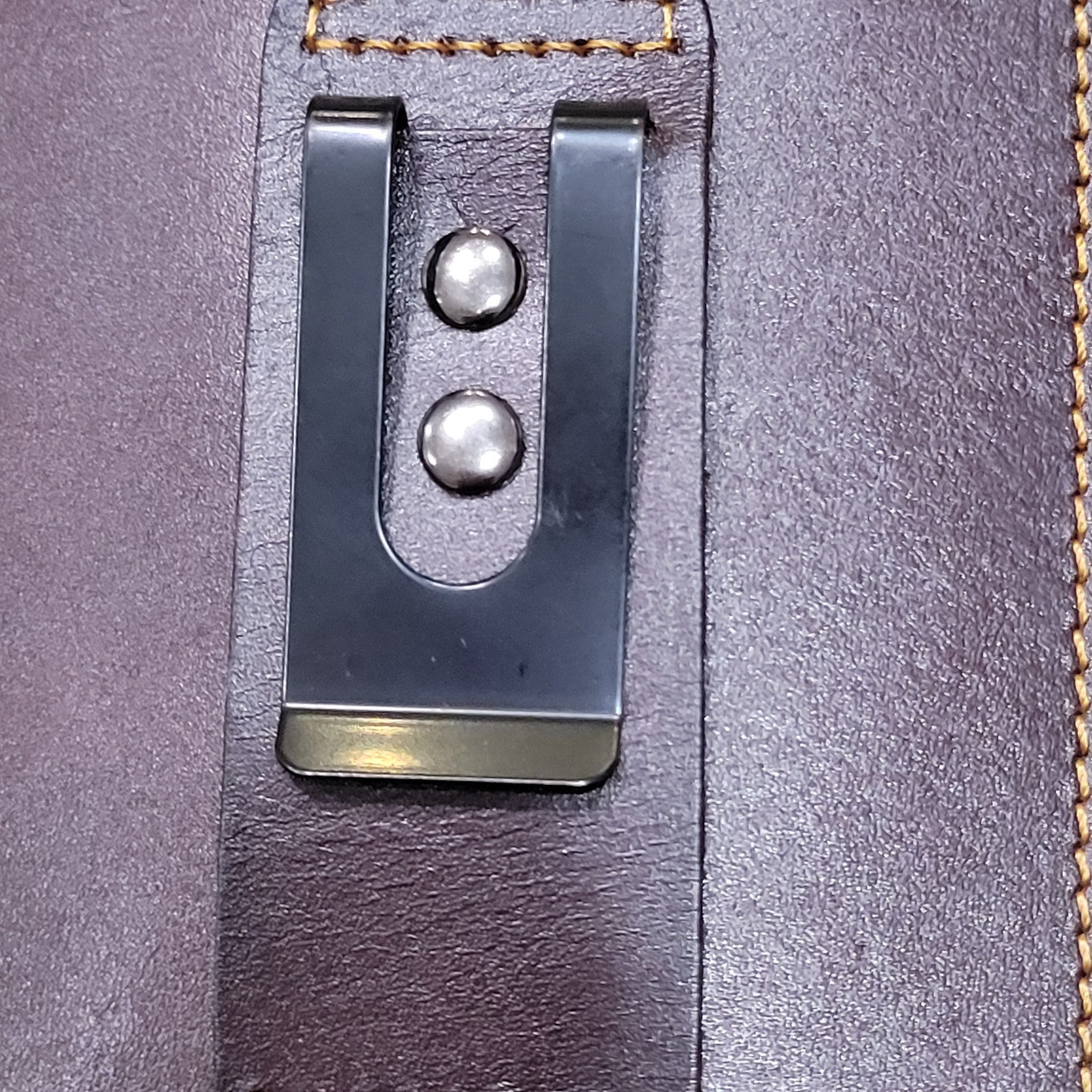 Longhorn Leather Phone Holstor With Knife Sheath & Belt Clip Sz LARGE 7×4″