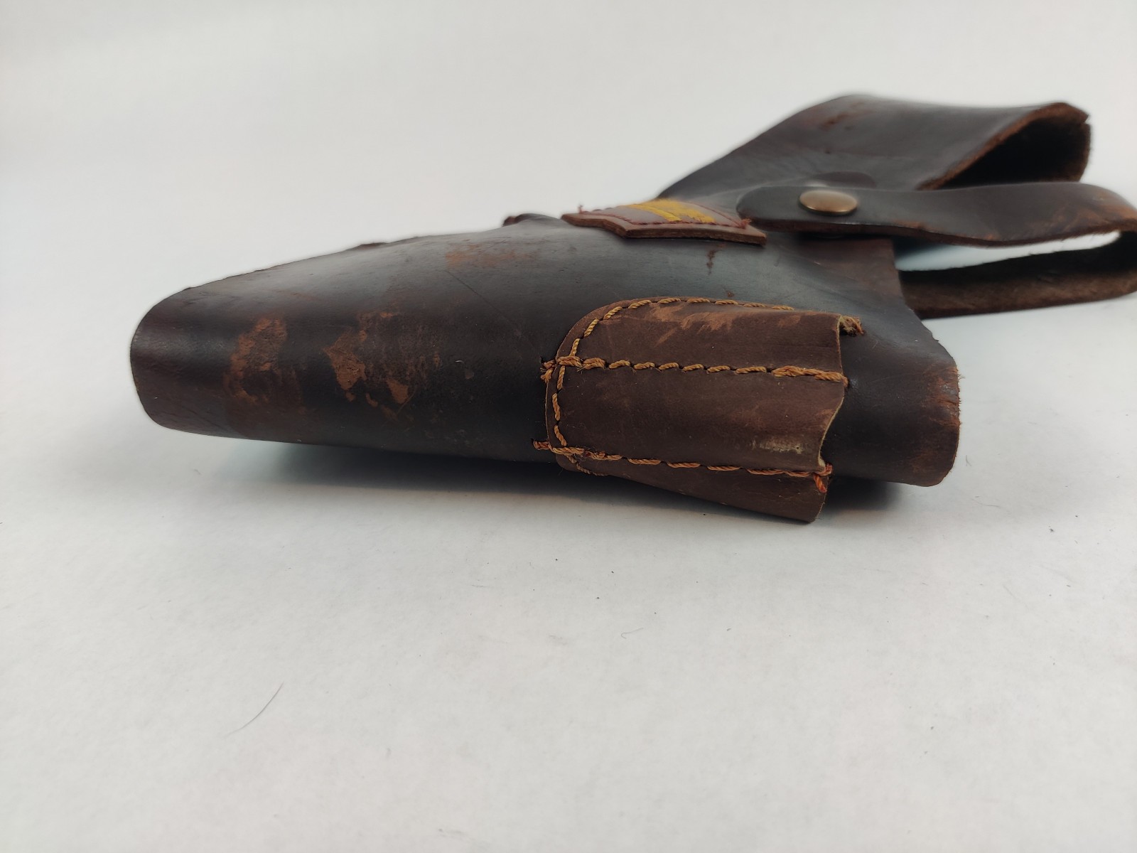 Vintage AWP General Construction Heavy Leather Drill Tool Belt Holster Mexico