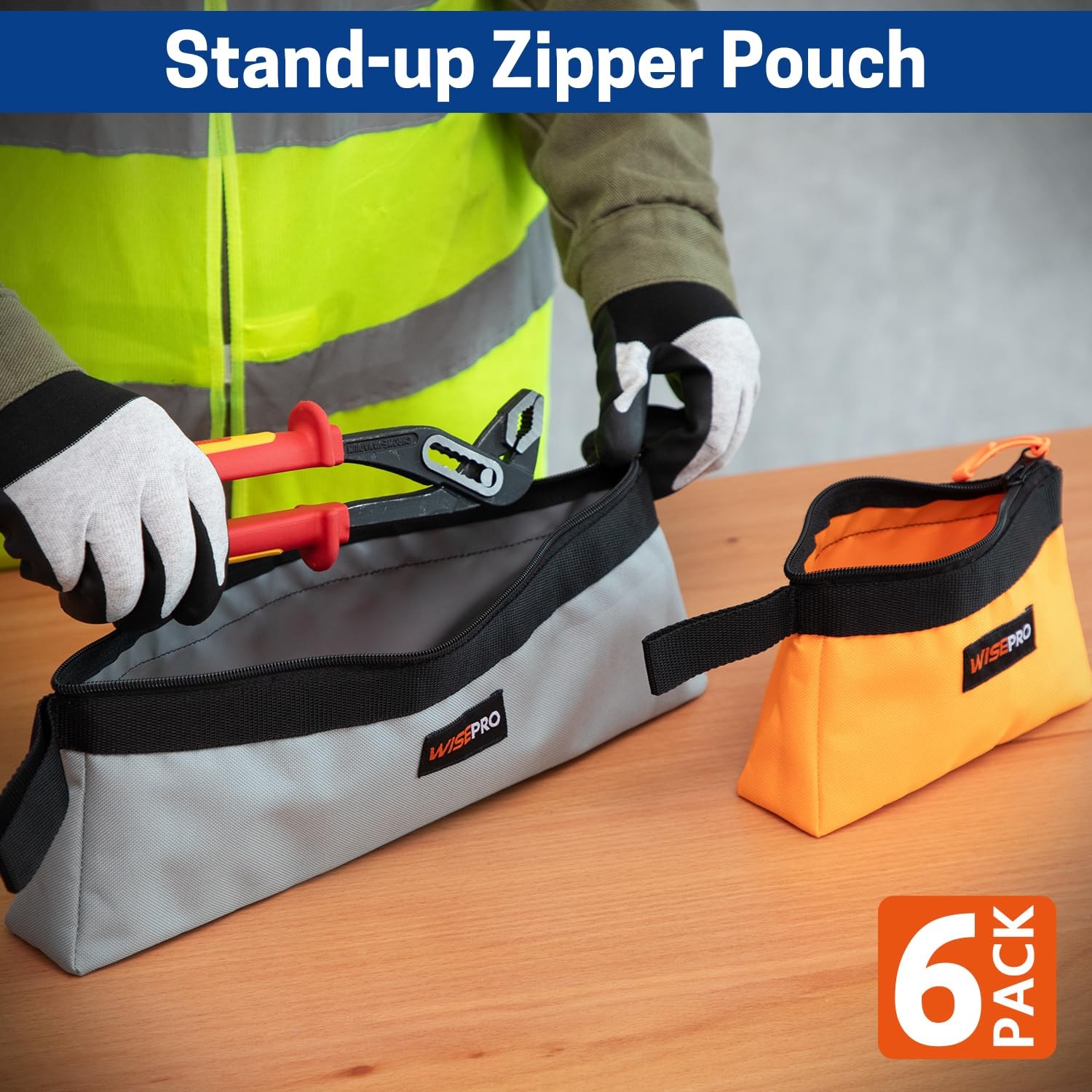 6 PCS Zipper Tool Pouch, Waterproof 600D Small Zipper Tool Bags with Handle, …