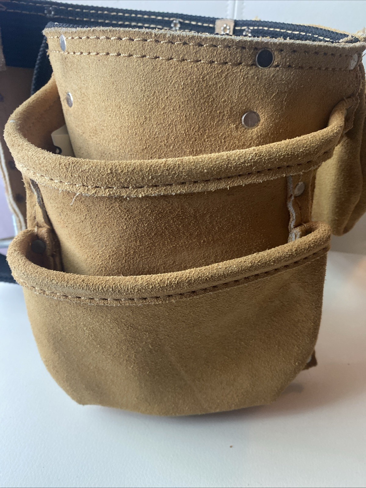 AWP L490 Heavy Duty Leather Suede Carpenter’s AdjustableTool Belt