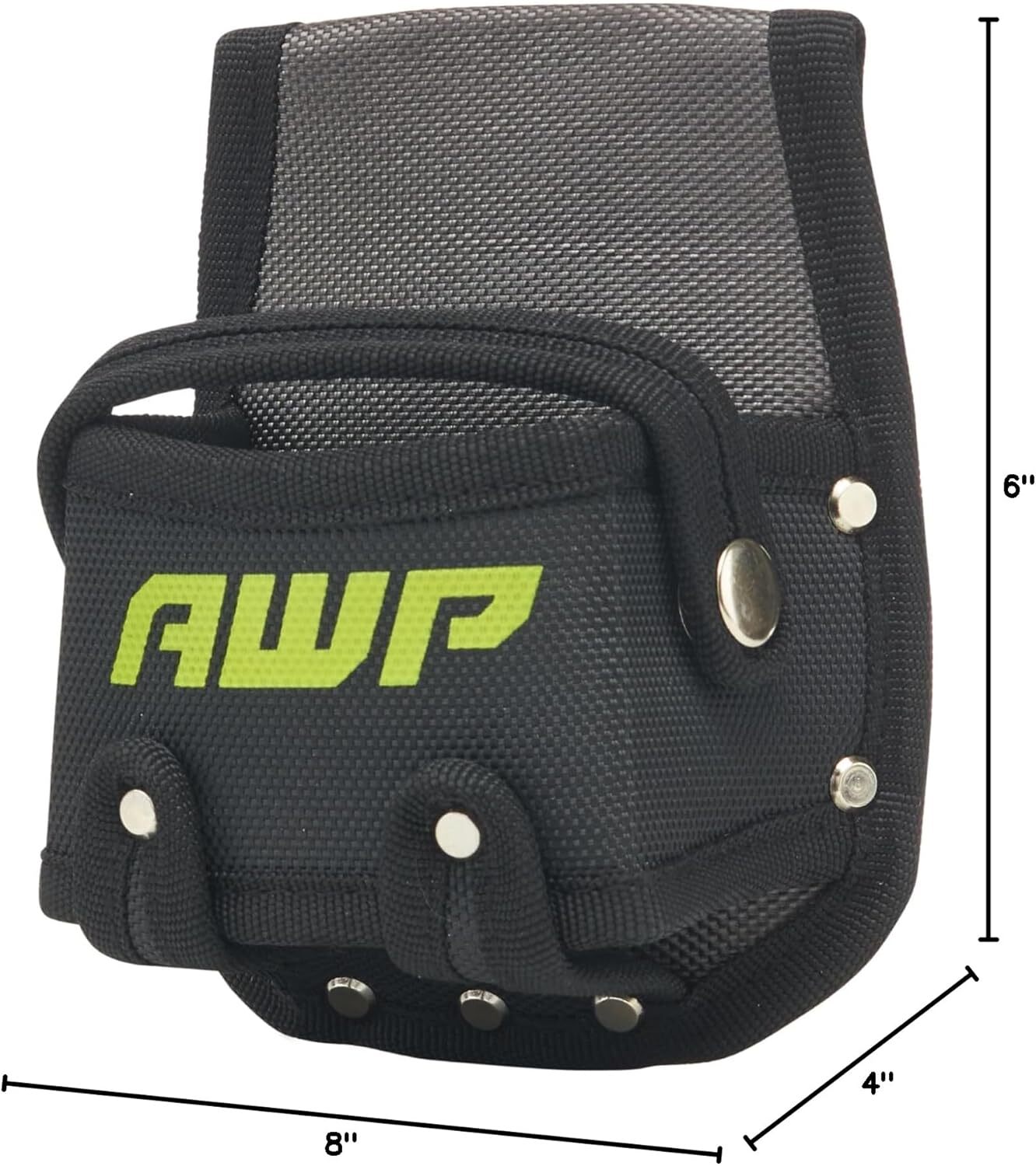 Tape Measure Pouch with Metal Belt Clip and Tunnel Loop, Tool Belt Accessory