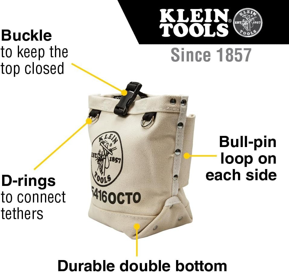 5416OCTO Tool Bag, Bull-Pin and Bolt Pouch, No. 4 Canvas with Tunnel Connection,