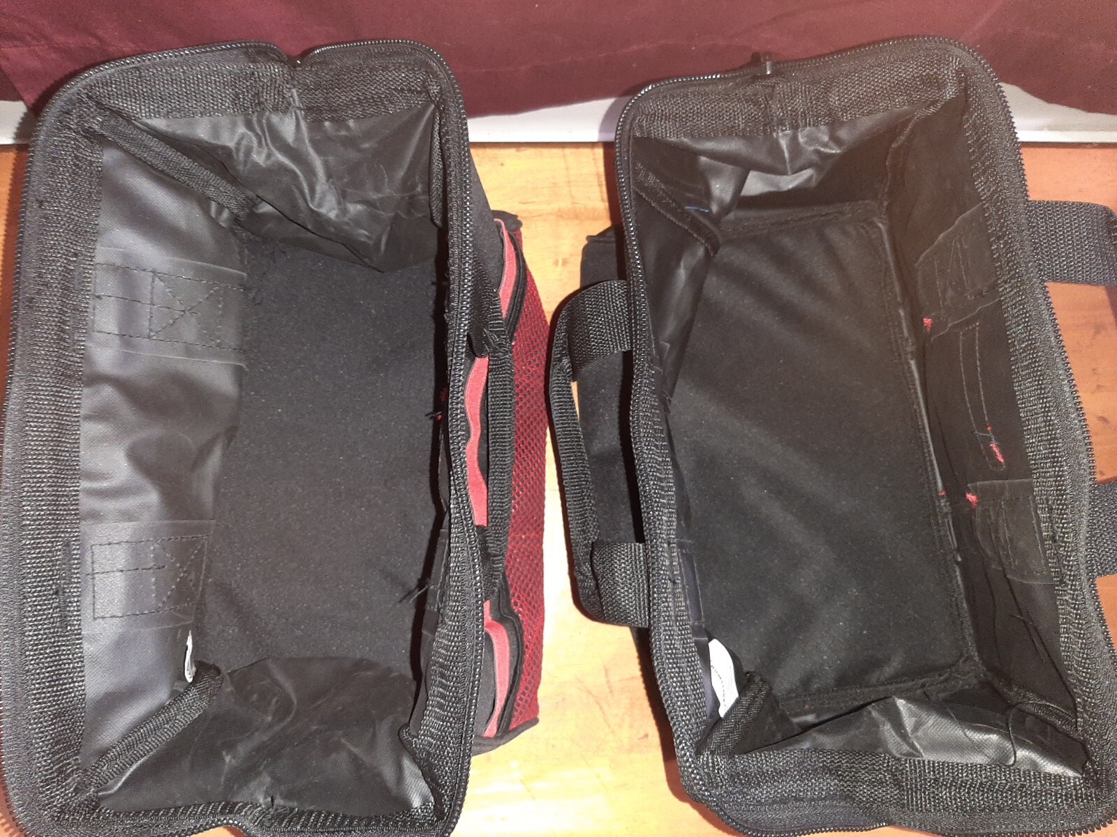 Lot of 2 Craftsman 13″ Tool Canvas Carry Tote Bag with Zipper Red and Black NWOT