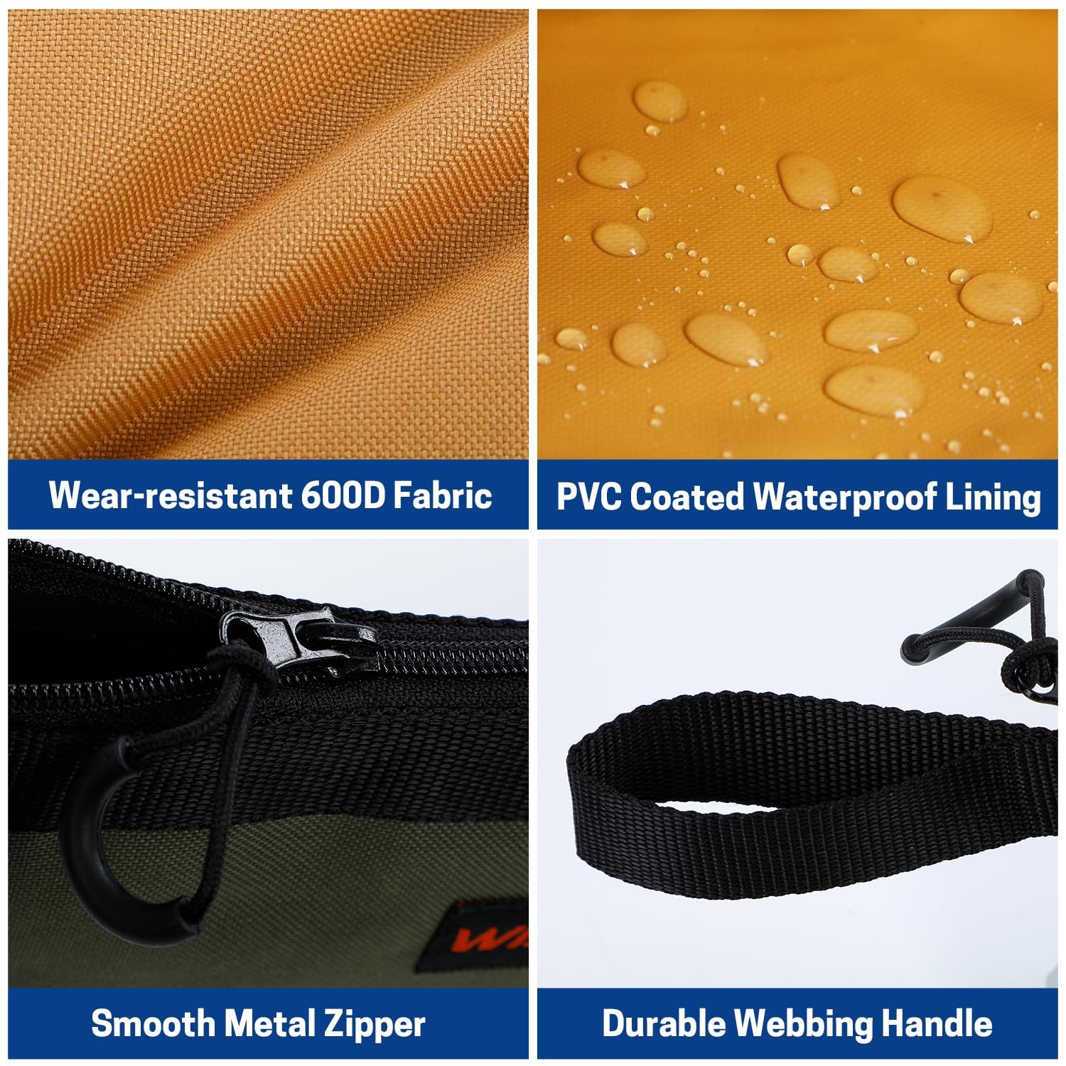 6 PCS Zipper Tool Pouch, Waterproof 600D Small Zipper Tool Bags with Handle, …