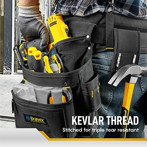 Tool Pouch Tool Belt with Suspenders Electrician Tool Belts Carpenter for men