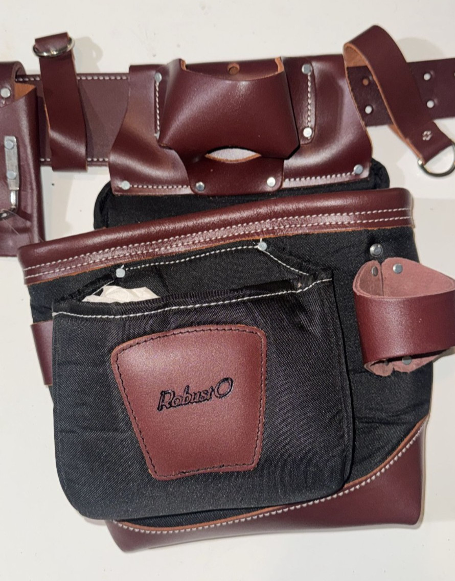 Top Grain Leather and Ballistic Combo(Black & Cherry)