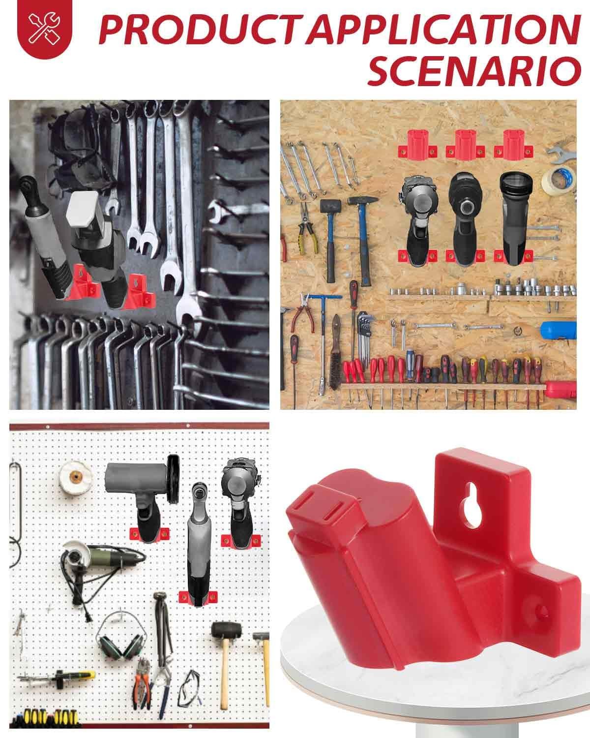 6-Pack Tool Holder Compatible with Milwaukee M12 12V Power Tools, Wall Mount …