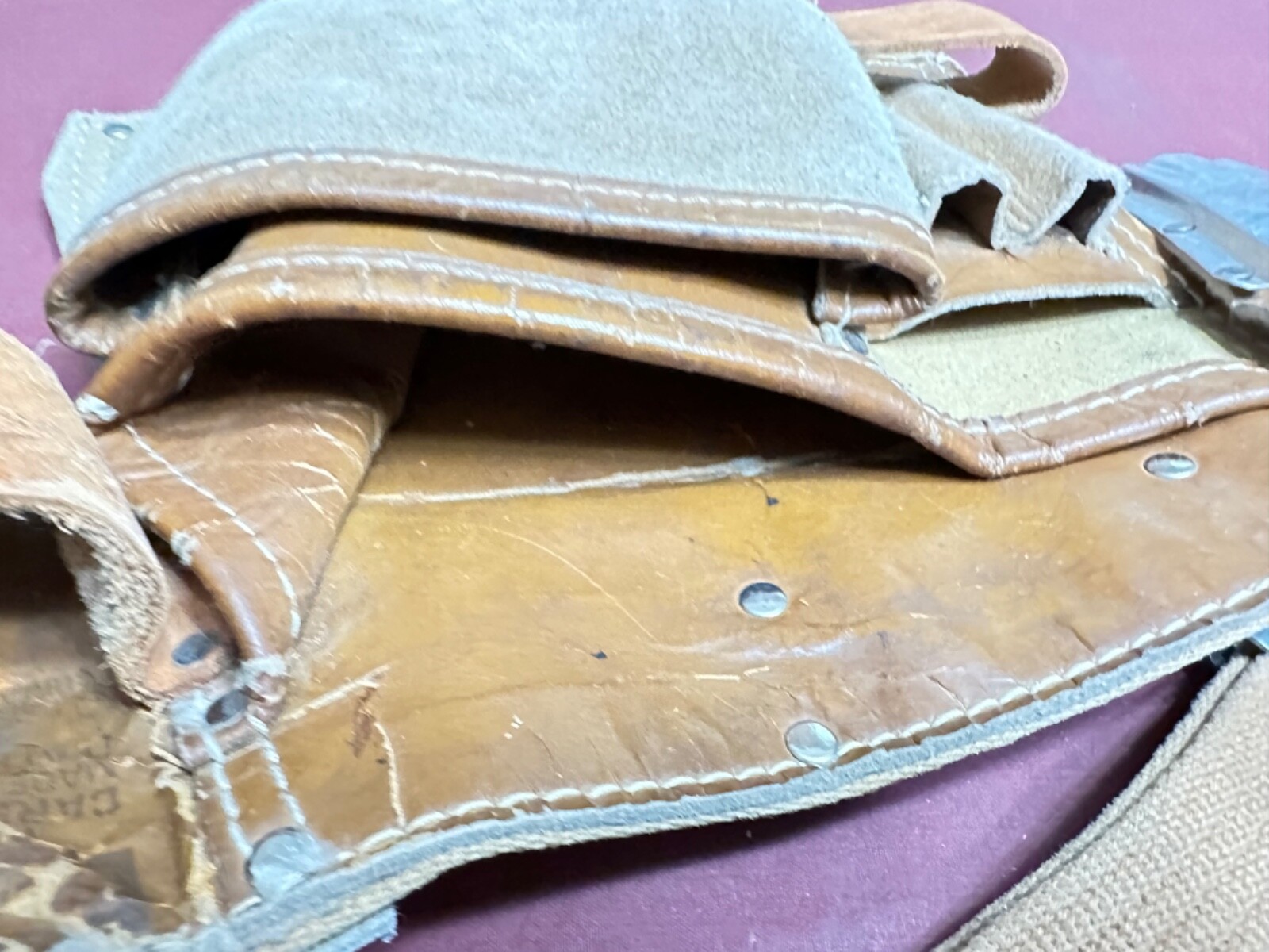 Vintage Sears Craftsman Large Smooth Pockets Adjustable Tool Belt, 11 Pockets
