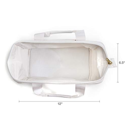 12-Inch Durable Canvas Work Bag for Painters, Carpenters, and Builders, White