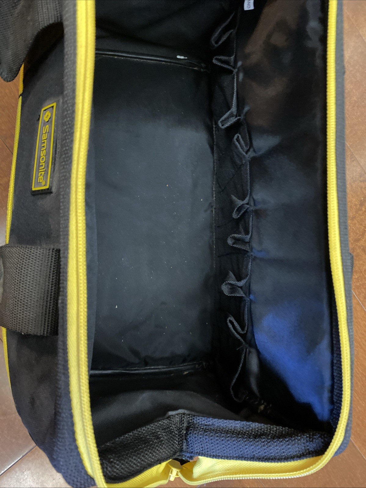 Samsonite Black & Yellow Tool Bag Heavy Duty Canvas Carry Tote 17″x10″x8″