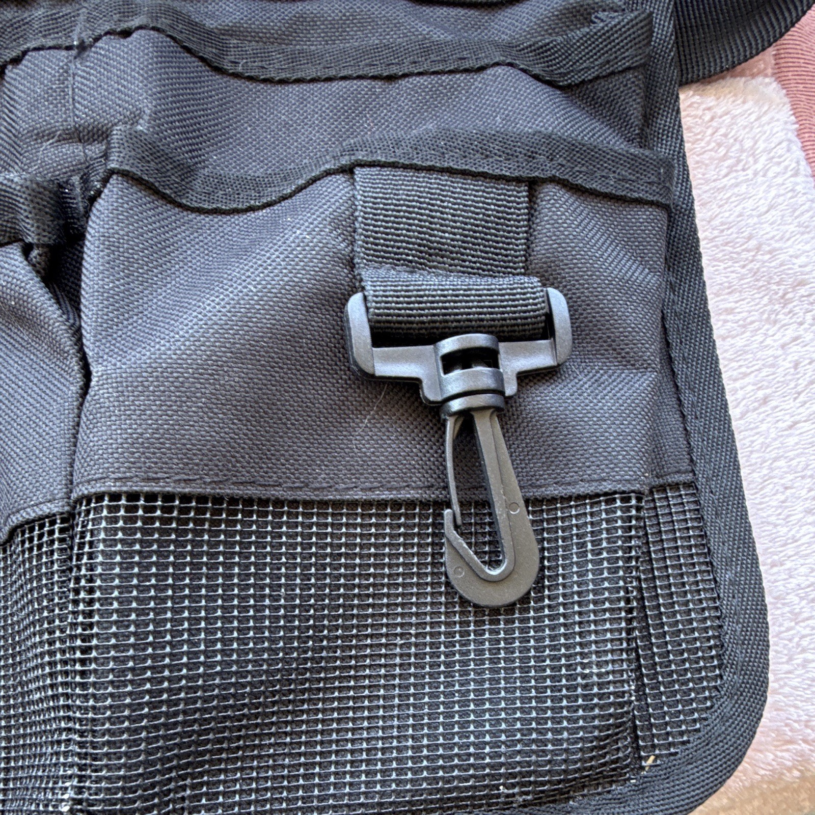 Black Nylon Adjustable Tool Pouch Waist Belt Holder
