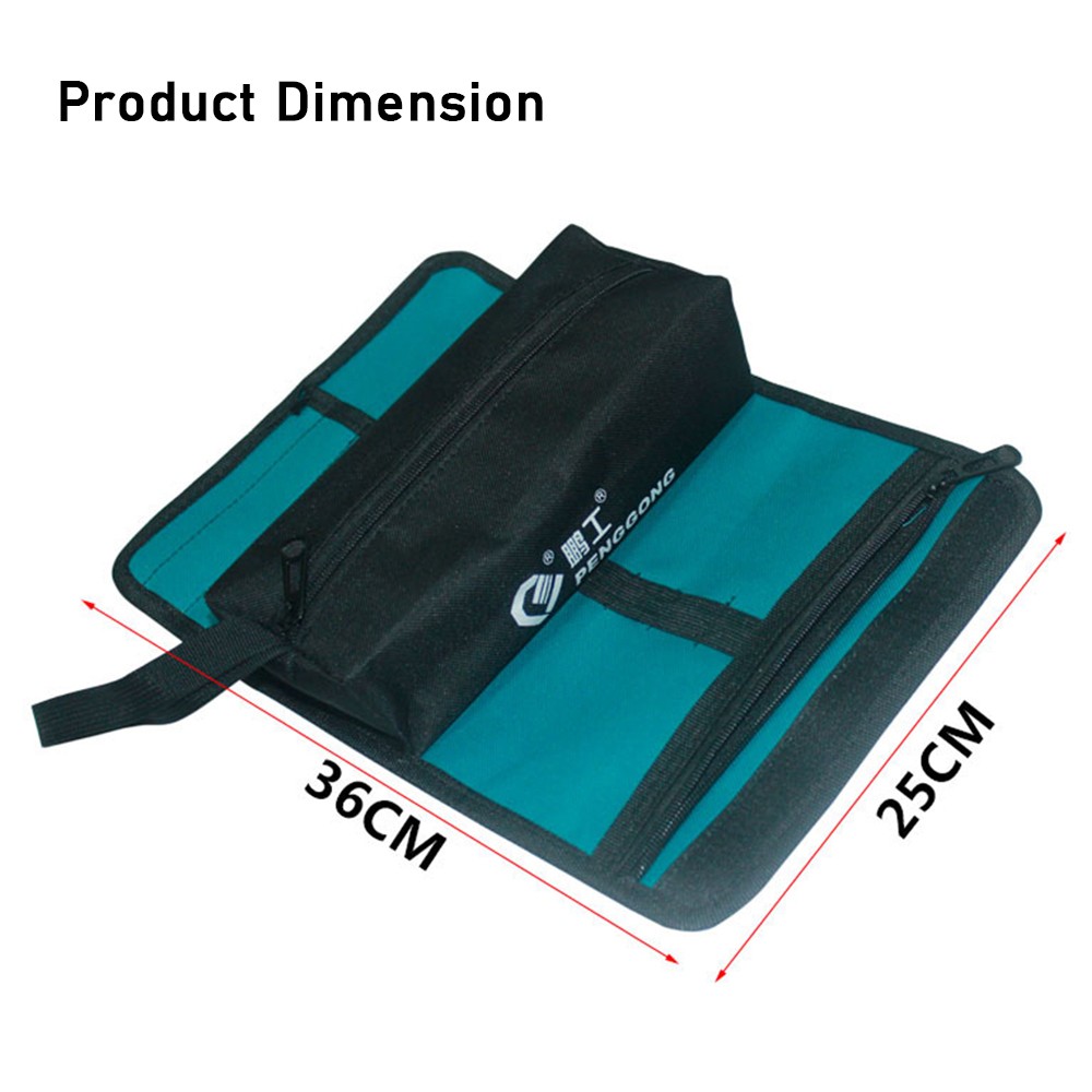 PENGGONG Tool Bag Wear-resistant Storage For Maintenance Tool Black & Green
