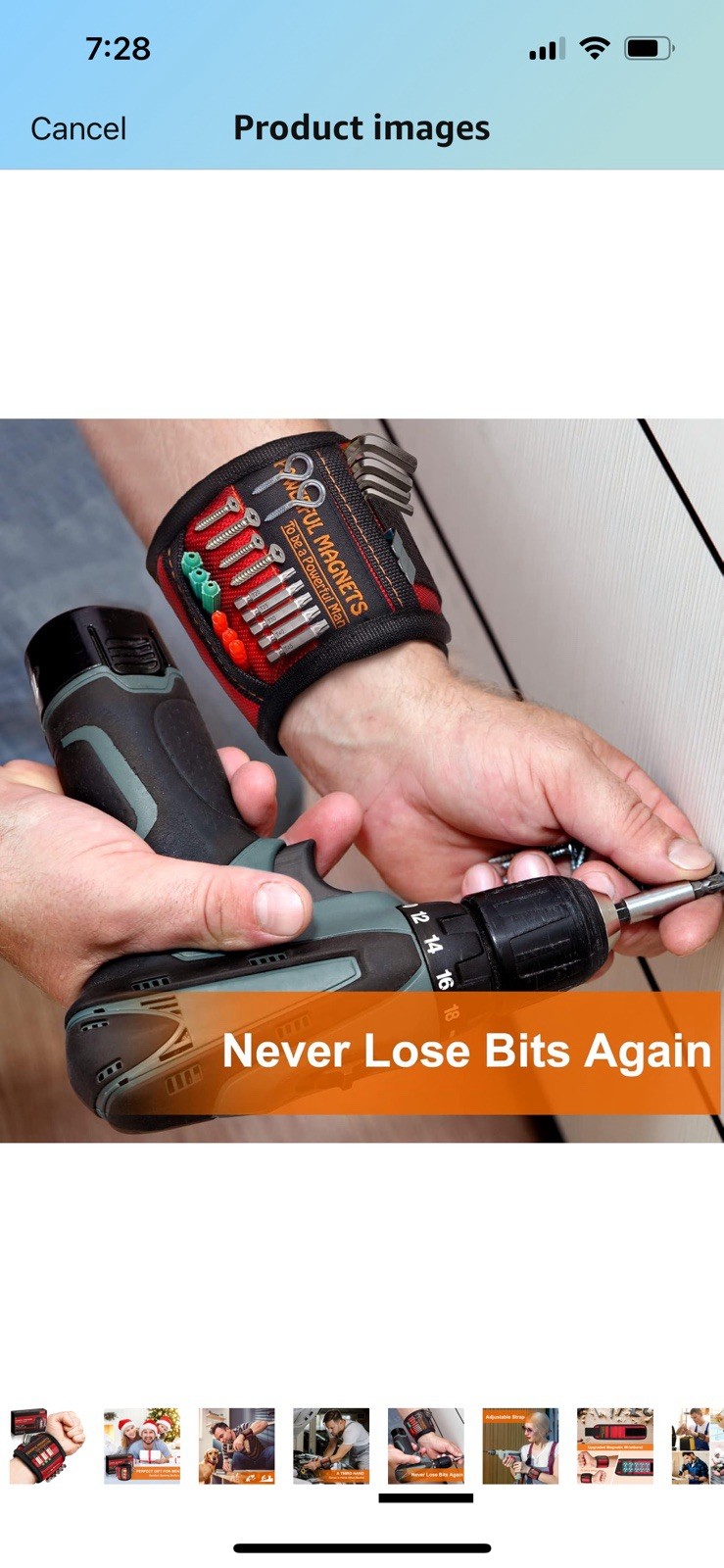 Magnetic Wristband Strong Magnets Holding Screws Nails Bits