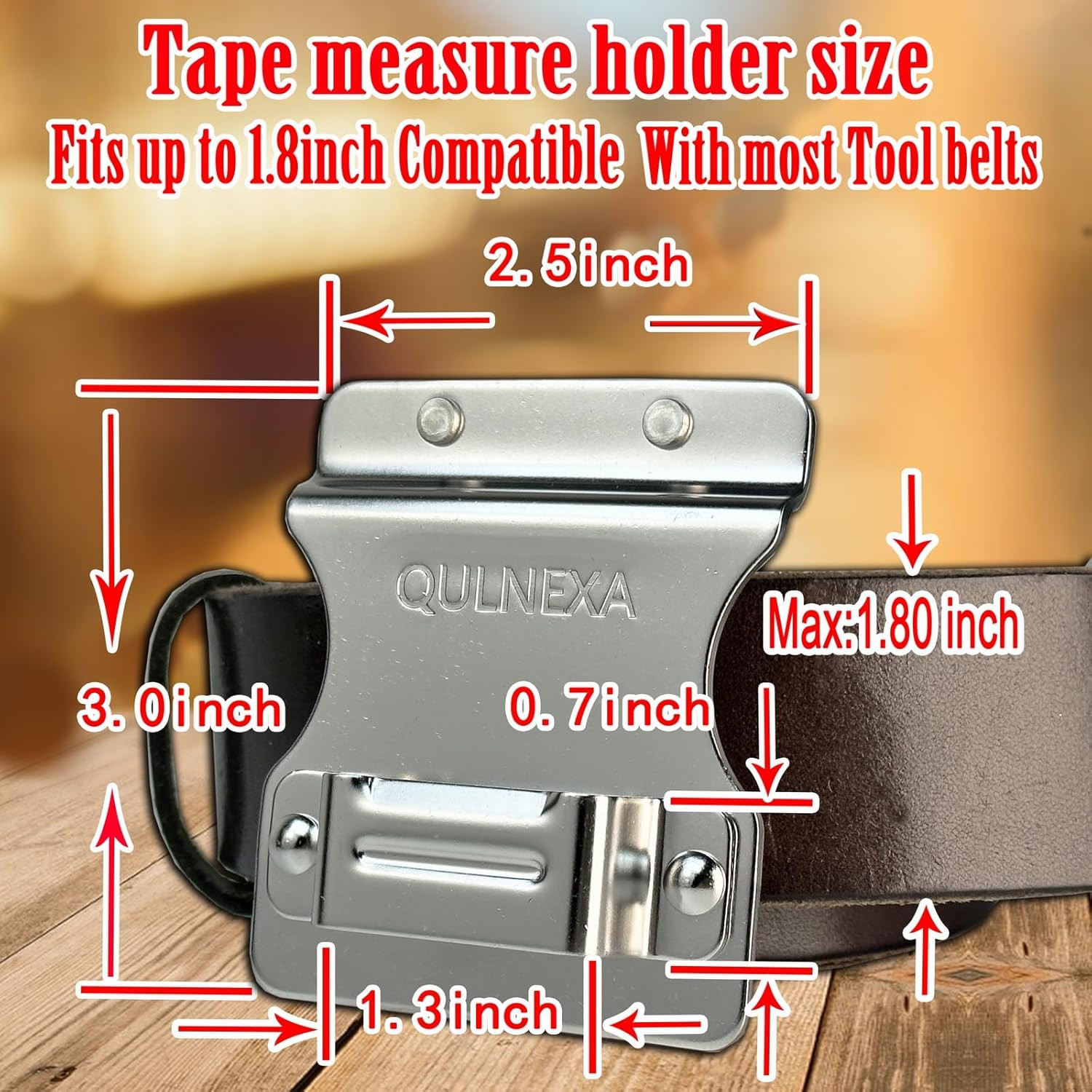Tape Measure Holder for Belt, Leather Tape Tool Measure Holster, Occidental Leat