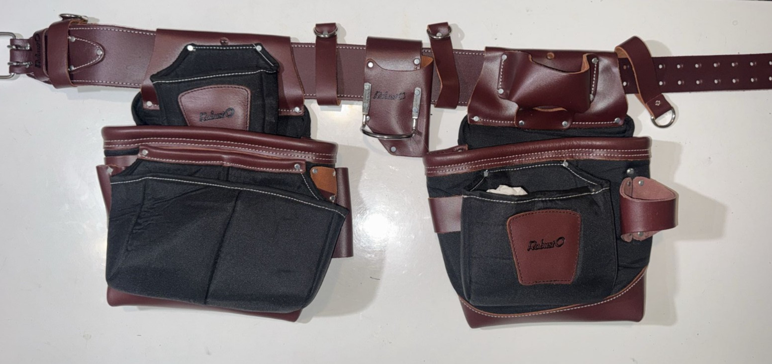 Top Grain Leather and Ballistic Combo(Black & Cherry)