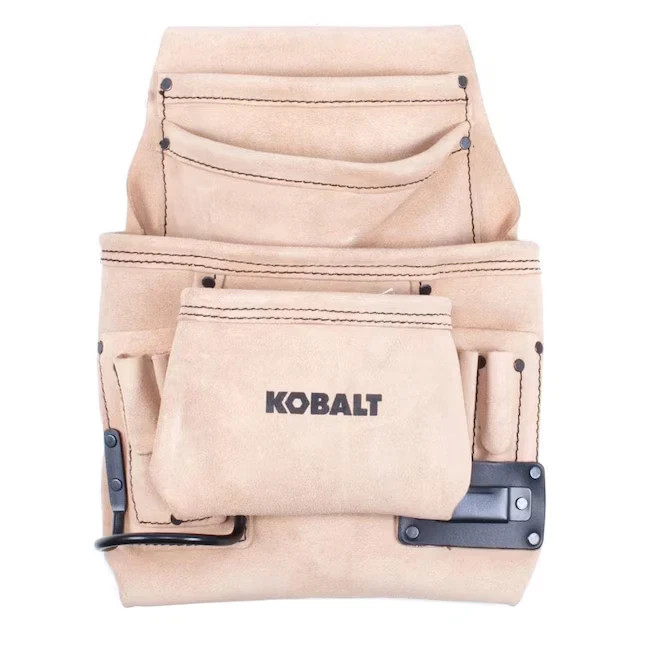 Kobalt Leather Tool Pouch General Construction Belt Pouch with Multiple Pocket
