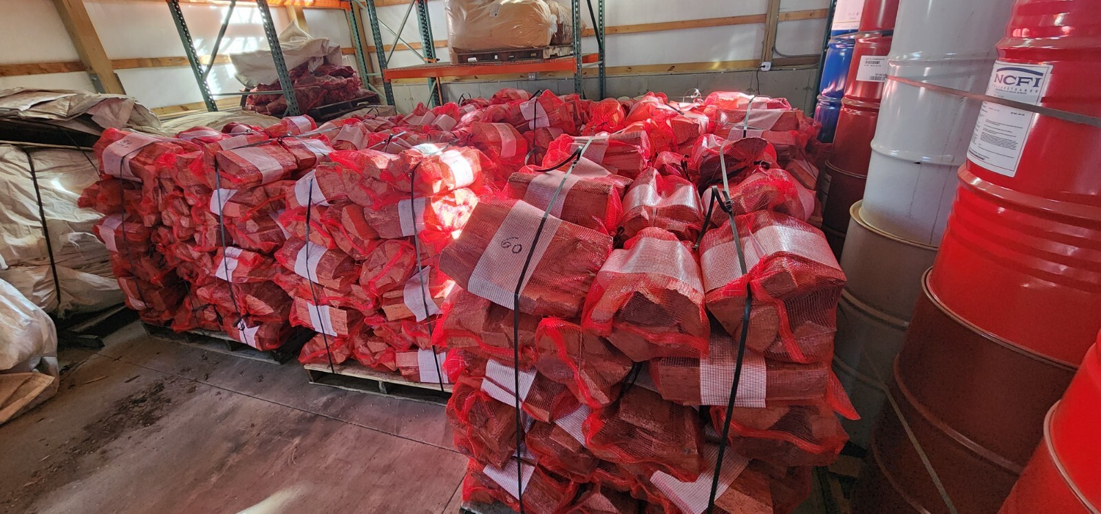 100pcs Firewood Bags MESH FIREWOOD BAGS .75 CUBIC FOOT FREE SHIPPING