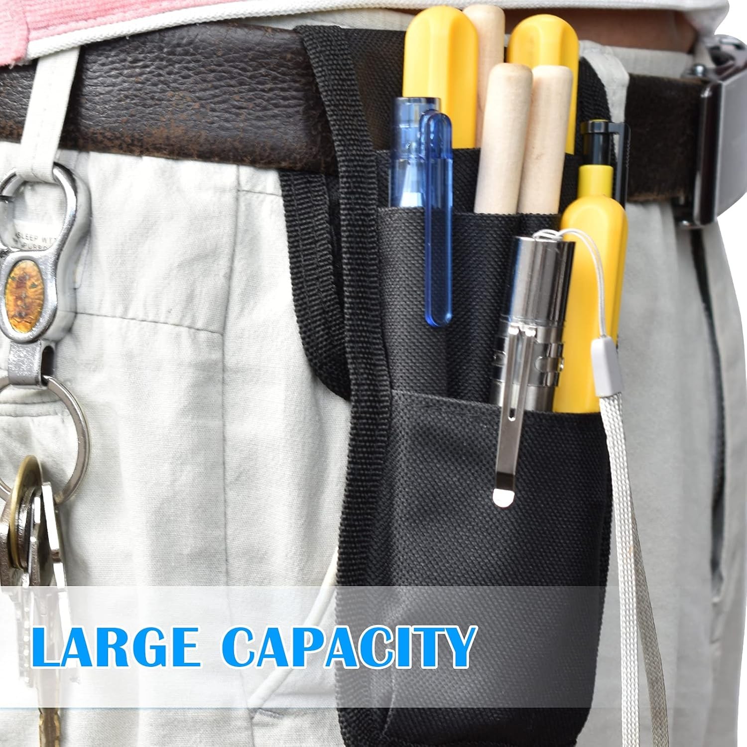 Durable Utility Holster Pouch for Pens Tools Easy Clip On Belt or Bag